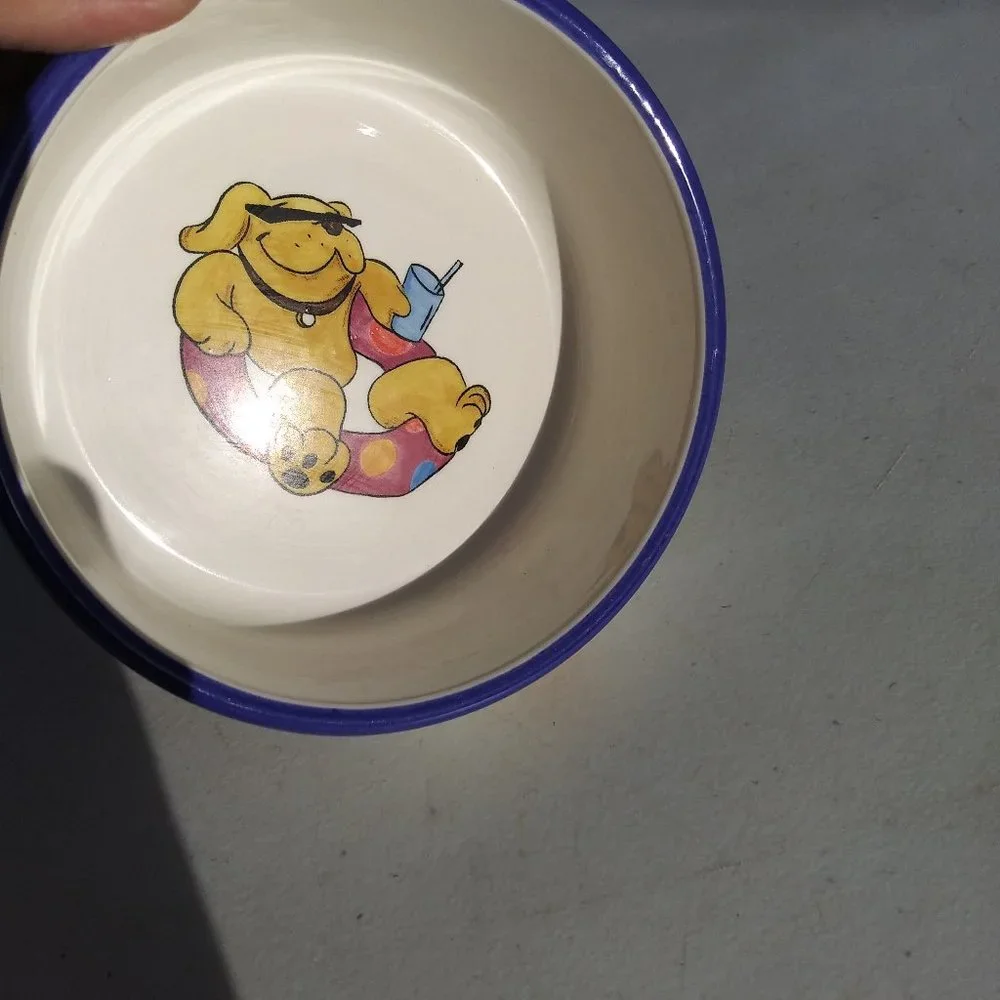 Dog Bowl Intertube Dogs Hand Painted & Crafted Dishwasher Safe Tabletops Gallery